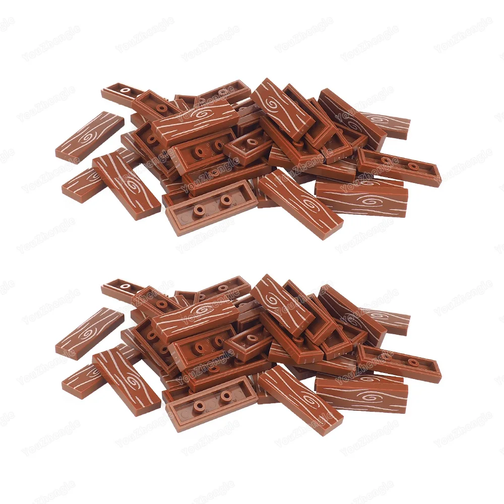 63864pb133 Holzmaserung Muster Gedruckt Baustein Fliesen 1x3 Montage MOC figuren Militärische Ausrüstung Zubehör Modell Geschenk Spielzeug