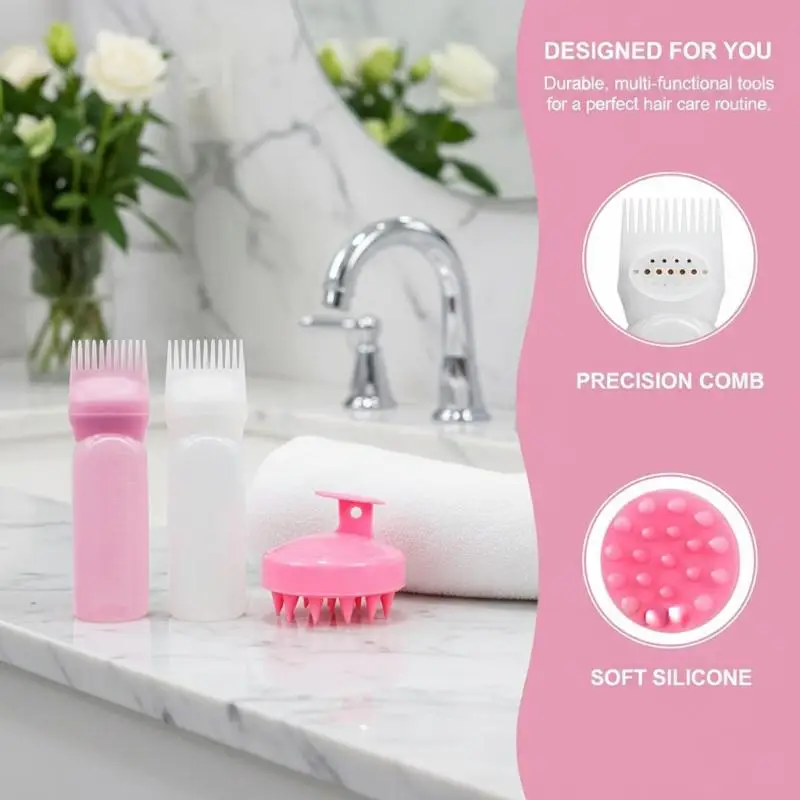 

Бутылка для краски для волос 120 мл с аппликатором-кистью, для окрашивания волос в салоне