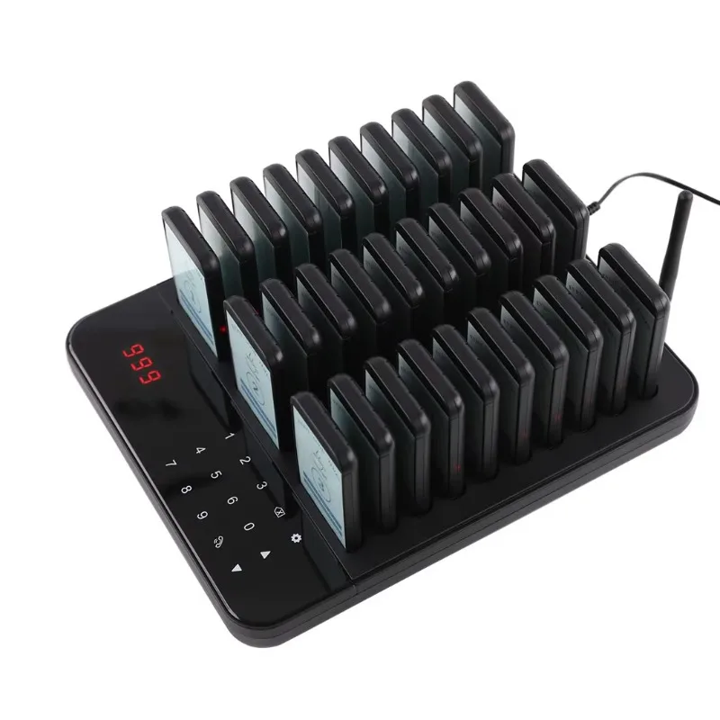 Wireless Calling Paging System 30 Beepers Buzzers Restaurant Pager System for Food TruckCoffee House Cafe Food Court