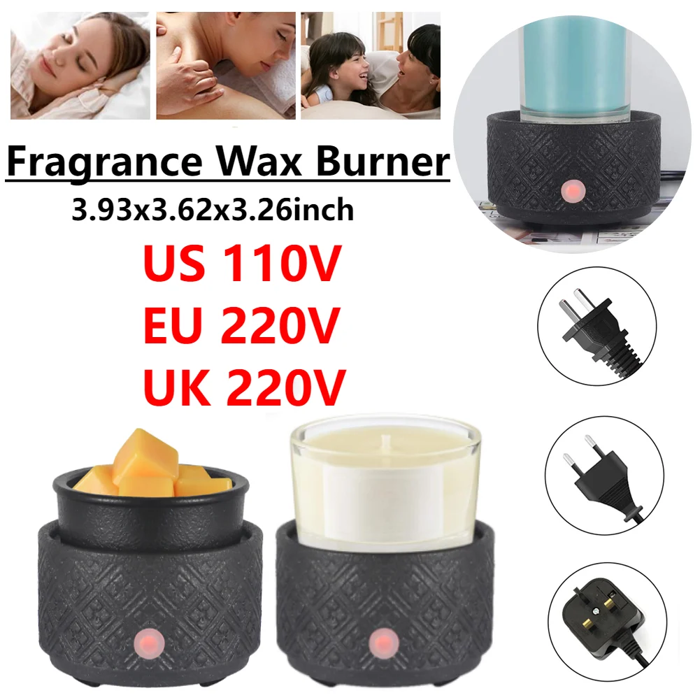 Wax Melt Warmer Candle Warmer Burner 3-in-1 Ceramic Fragrance Wax Warmer Electric Essential Oil Burner for Home Office Bedroom