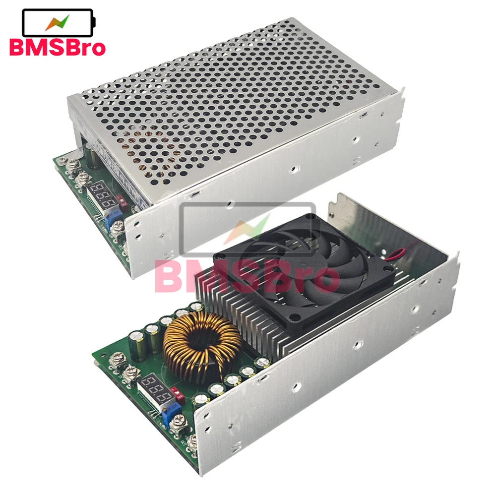 Imagem -02 - High Power Dc-dc Step Down Buck Converter Fonte de Alimentação Regulador de Tensão 25-90v a 60v 48v 36v 24v 21v 12v 1500w 50a Ajustável