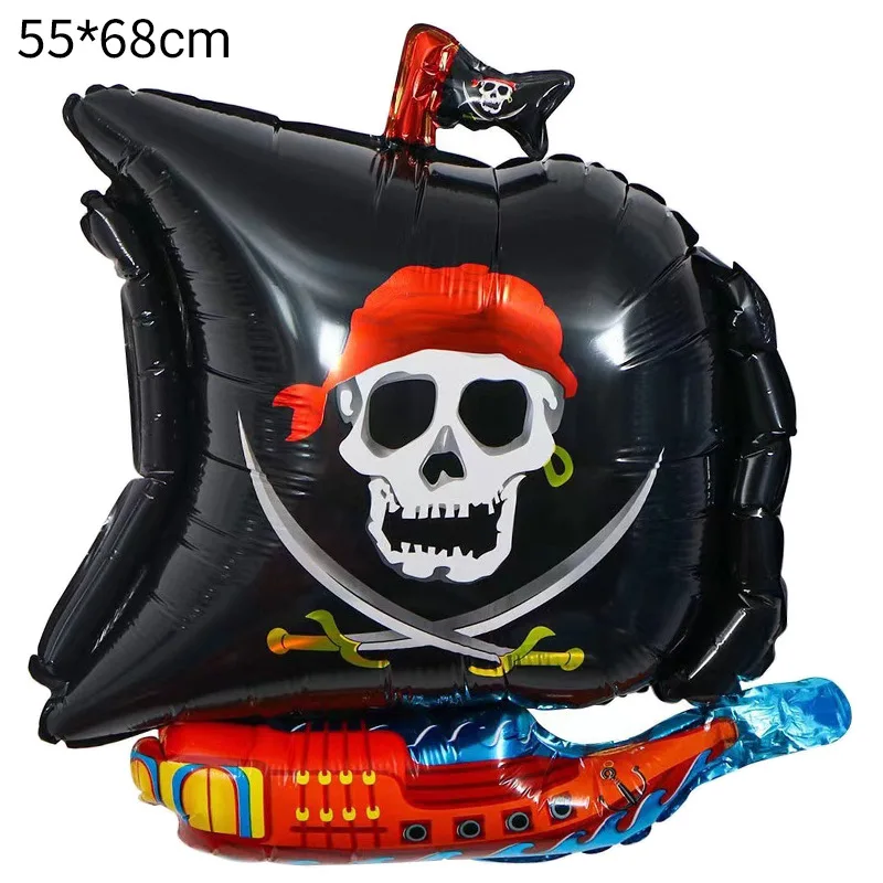 One Piece Franky Cyborg thema ballonboeket van folie en latex met blauwe latex voor anime verjaardagstaart tafeldecoratie