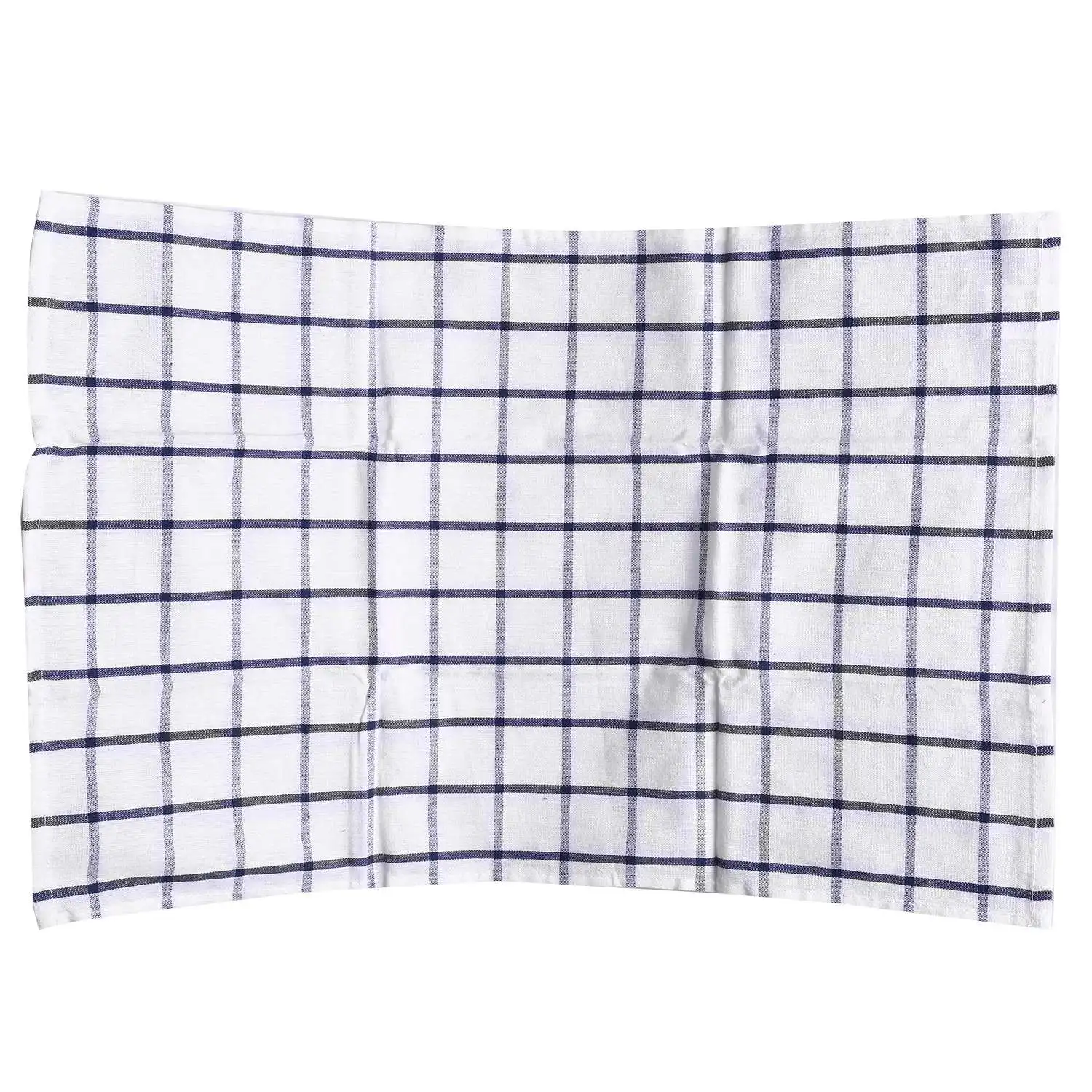 3 pezzi di alta qualità blu bianco Plaid a righe strofinaccio asciugamano da cucina tovagliolo tovaglia 100% cotone tessuto