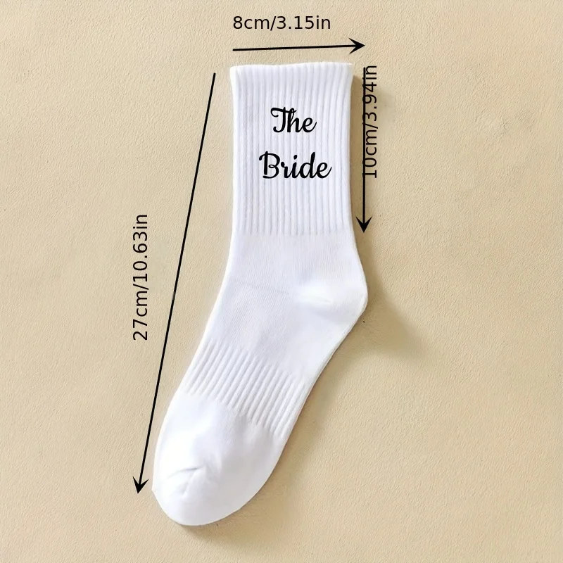 1 pair The Bride/The Groom socks for wedding decoration, creative wedding gifts for the groom and bride, Bridal Shower Party