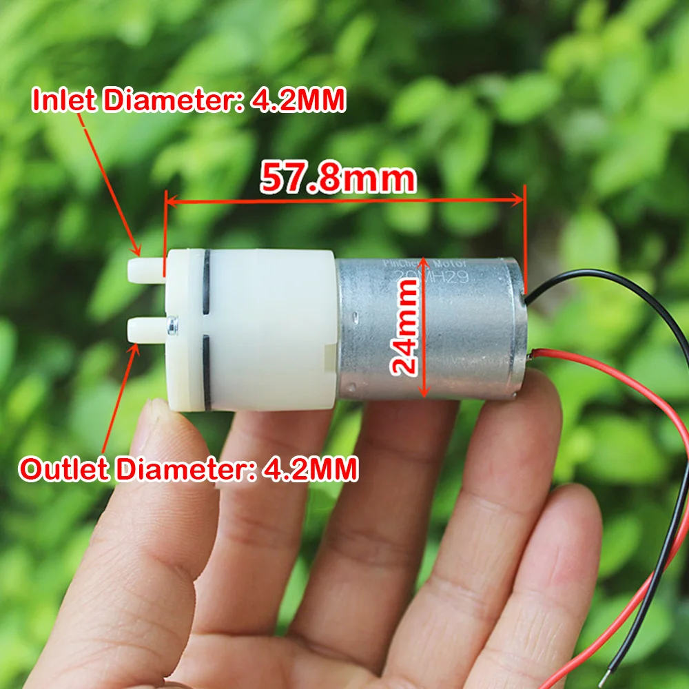 DC 3V-6V Micro mini Air Pump 120kpa Mini 370 Electric Inflator Pump Mute Oxygen pump for Aquarium Fish Farming Oxygen