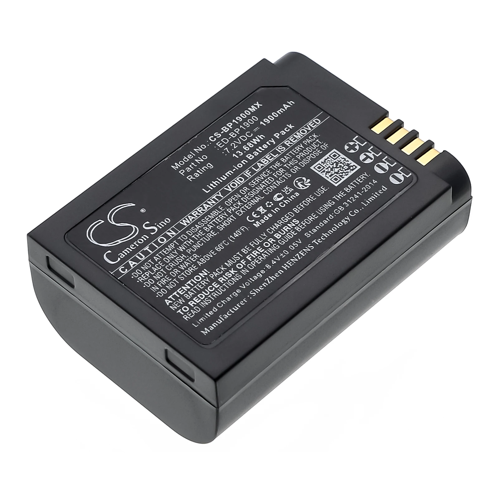 Li-ion Camera Battery for Samsung, 7.2V, 1900mAh, Compatible Models: EV-NX1ZZZBMBUS, EV-NX1ZZZBQBUS, EV-NX1ZZZBZBUS, NX1