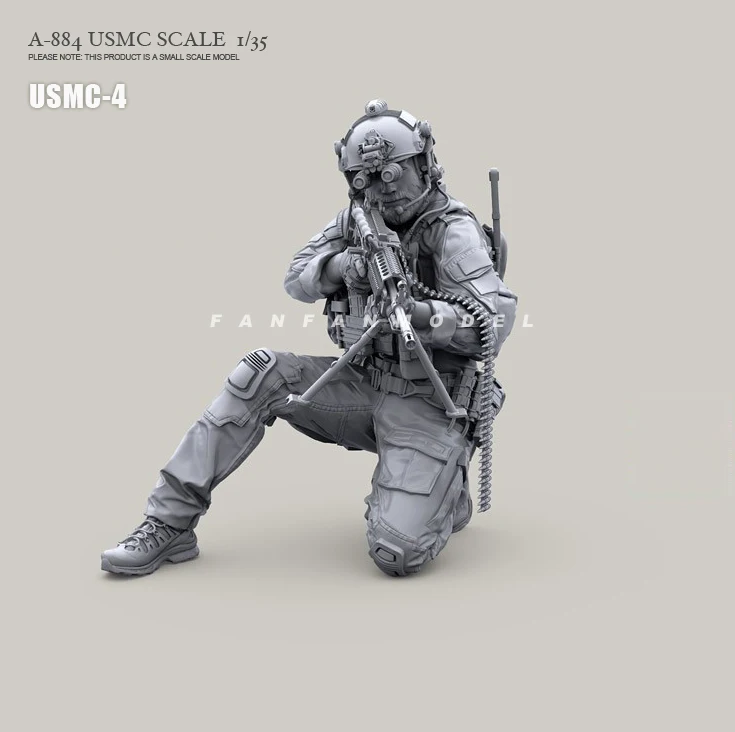 1/35 Resin soldier model kits US. military man DIY self-assembled A-884