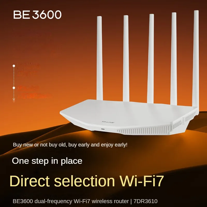 TP-LINK-Roteador sem fio para aceleração inteligente de jogos, WiFi 7 Gigabit, banda dupla 5G, rede MESH, 3600M