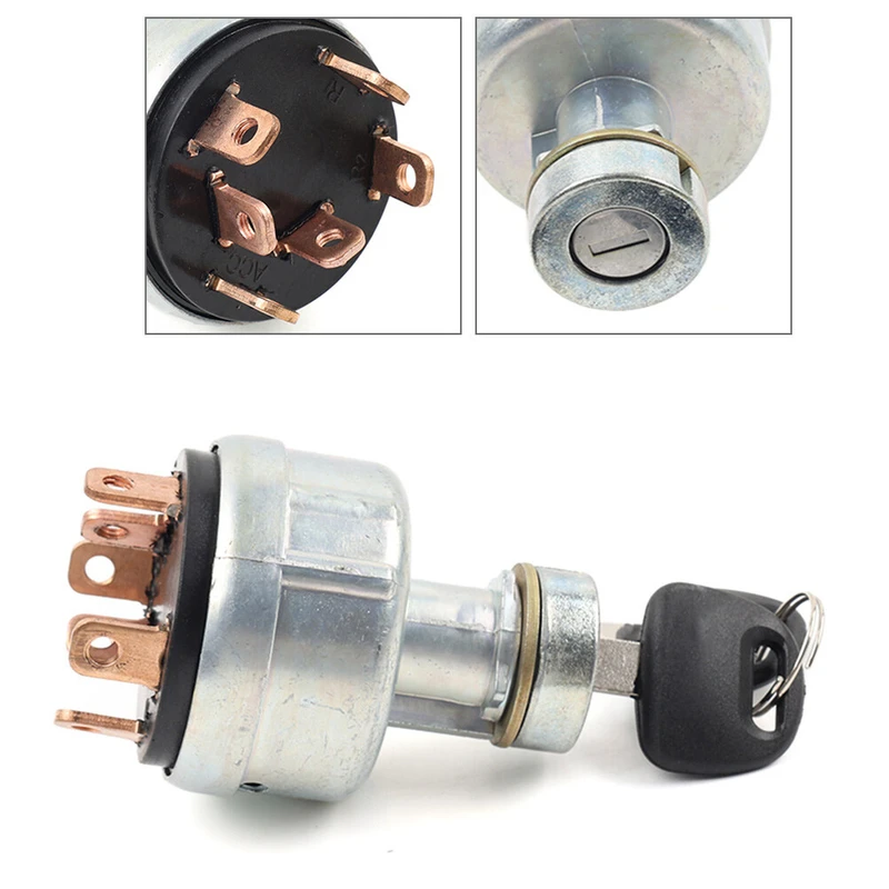

Starter Ignition Switch Key For Hitachi Excavator Ex200 Ex200-1 2 Keys 6 Pins