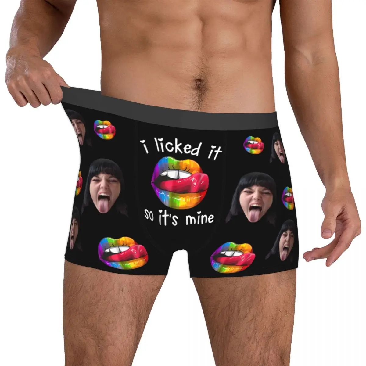 

Мужские трусы-боксеры ЛГБТ Pride It Mine, сексуальные радужные трусы-боксеры на заказ, подарок на день Святого Валентина, шорты, трусики, индивидуальное нижнее белье для него