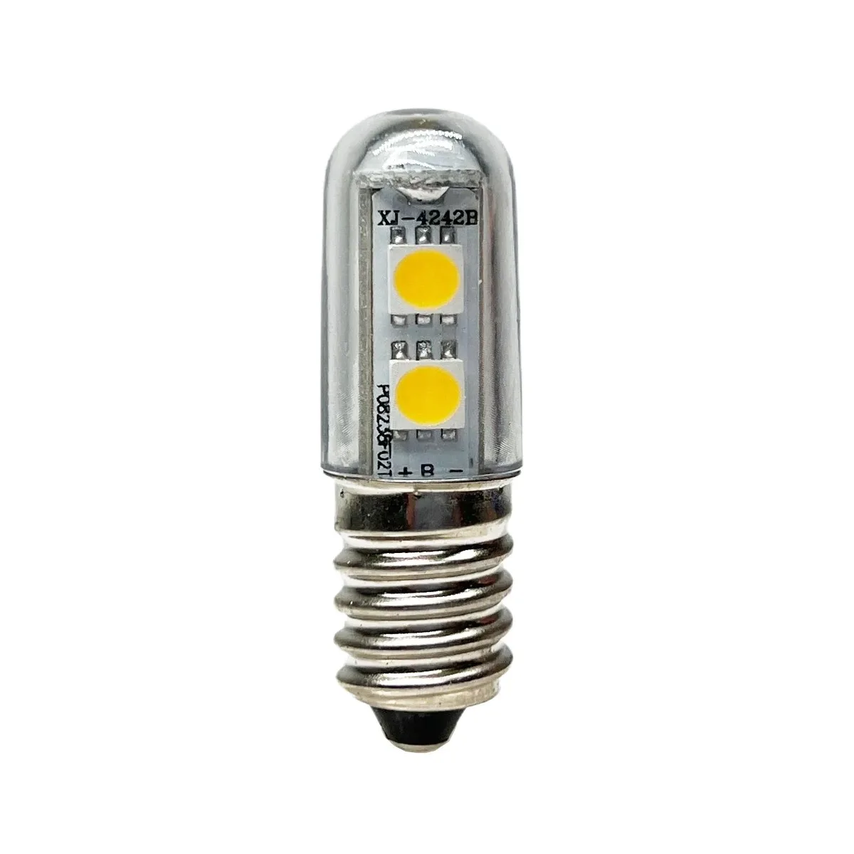 Lampu bohlam LED jagung Mini, T15 E14 1W indikator lampu malam dekorasi hemat energi kulkas E12 jempol lampu AC 220V