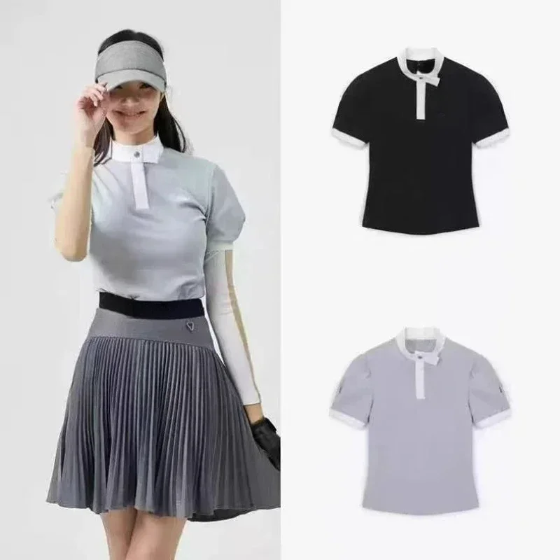 

Golf Jersey Women's Summer Sports Short Sleeved Fashionable Casual Slim Fit T-shirt Top POLO Shirt