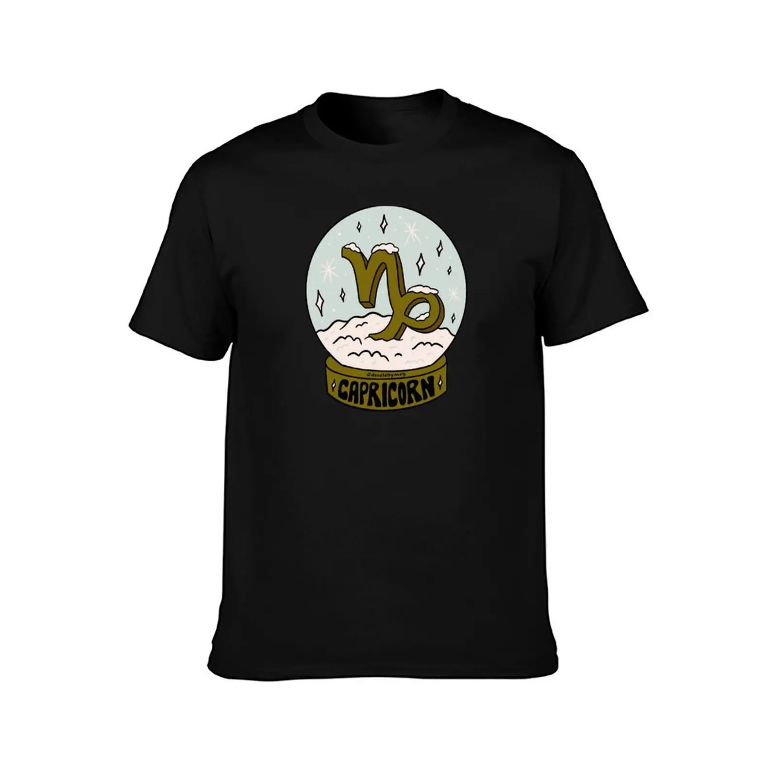 Capricorn Snow Globe T-Shirt man t shirt cotton T-Shirt