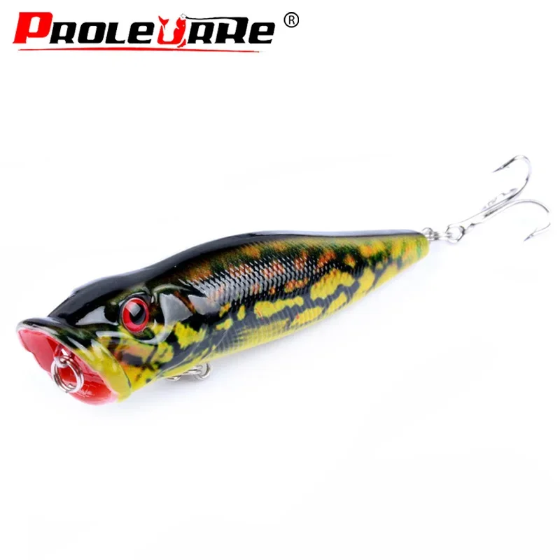 

1Pc Popper Wobbler Fishing Lure 9cm 12g Floating Crankbait with 6# Hooks Artificial Bait Poper Pesca Carp Pike Fishing Tackle