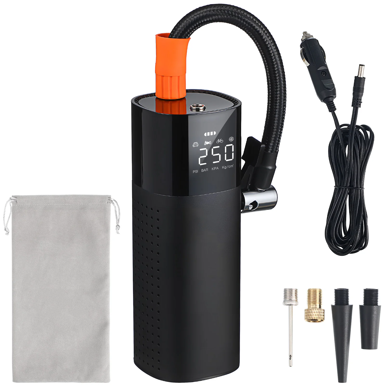 

Car Air Compressor Tire Inflator Electric Portable For Tires Trucks Motorcycles Bicycles Efficient Inflation Safe