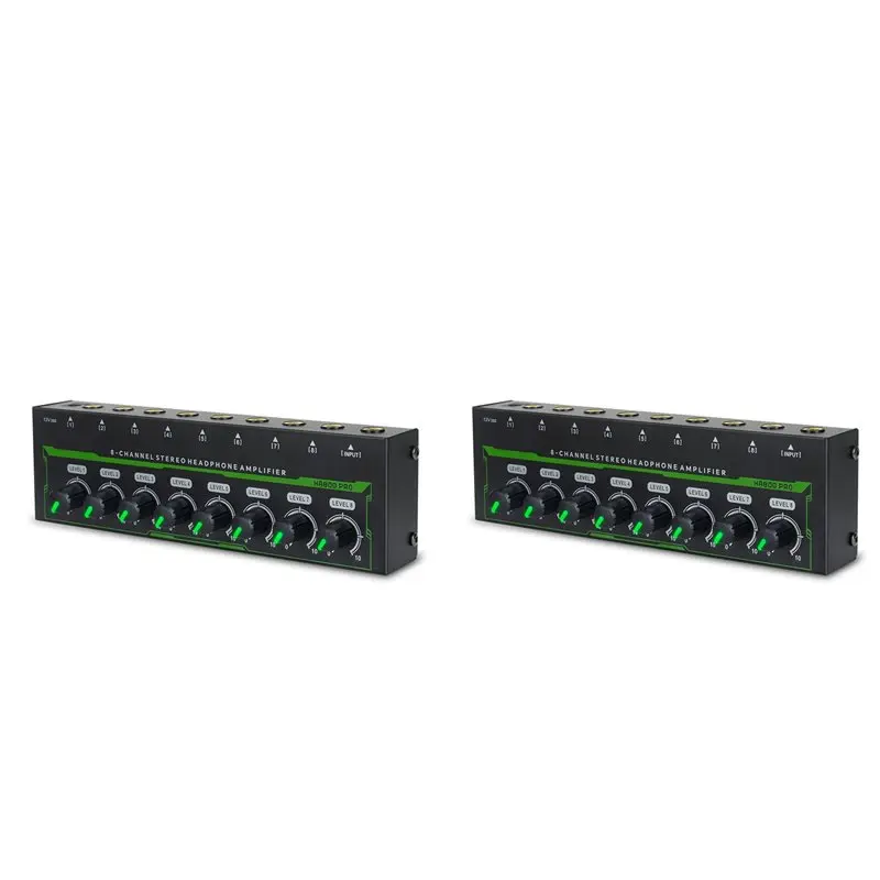 

CJSD-2X HA800 PRO 8-канальный усилитель для наушников RGB стереоусилитель микроусилитель (ЕС)