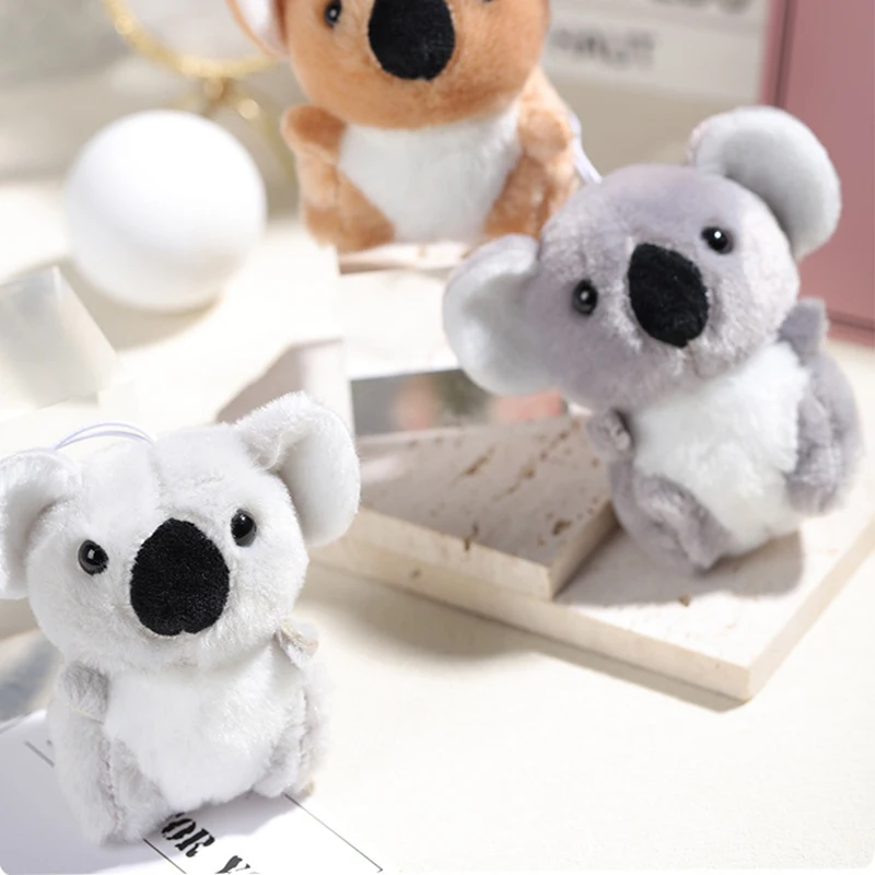 Koala en peluche de dessin animé pour enfants, pendentif beurre, porte-clés animal mignon, décoration de sac à dos, jouets pour enfants, cadeau d'anniversaire