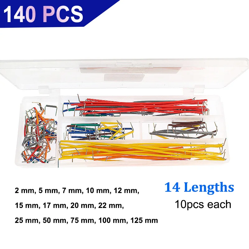 840/560/350PCS Breadboard Jumper Wire Kit with Box 14 Lengths Assorted for Breadboard Prototyping Circuit Boards Diy Electronics