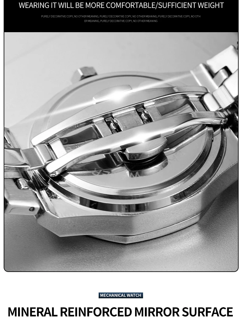 LAULEX Authentic Luxury Top Brand Series Fashion Business Sports Fully Automatic Quartz Movement with Quartz Watch
