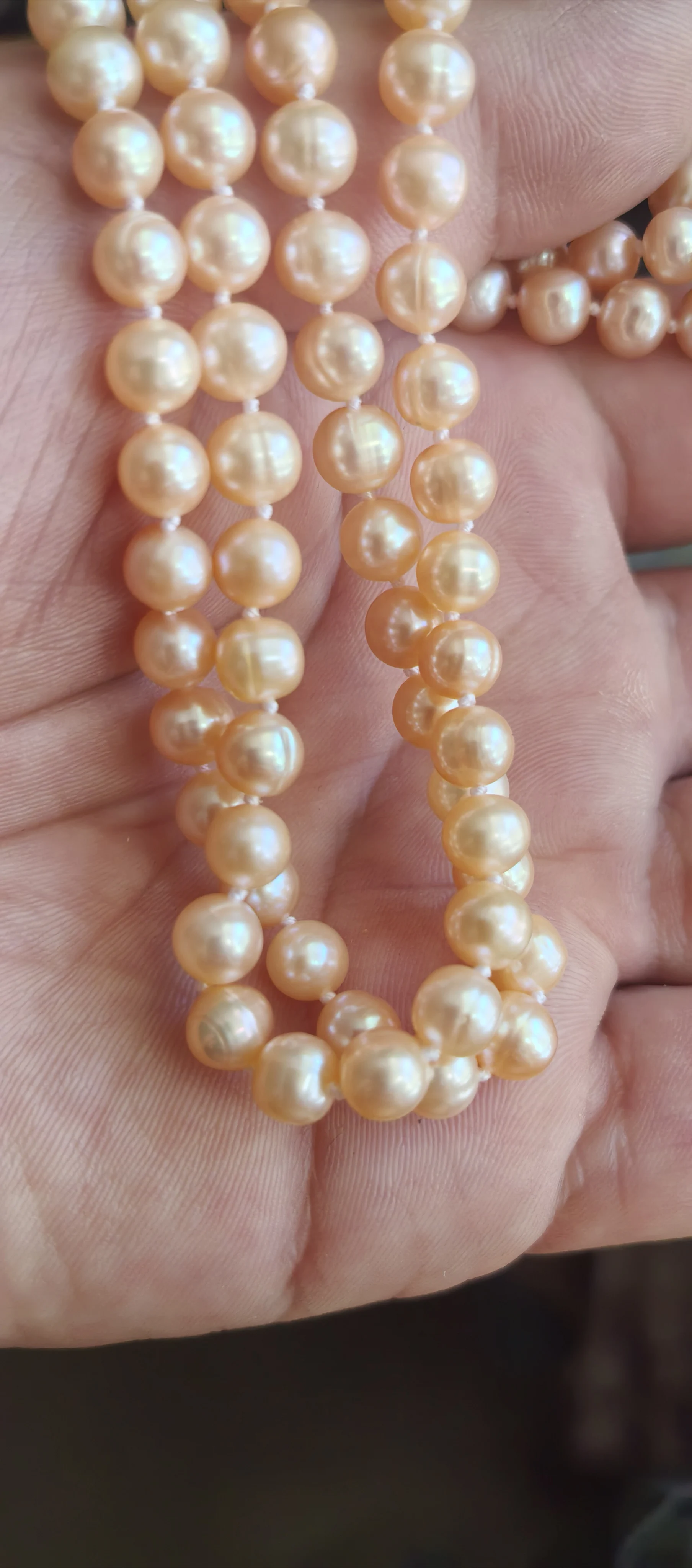 Hand knotted, sturdy Top Grading AAAA++ Gorgeous 8-9mm real natural south sea pink pearl necklace 16in 18in 20in 22in 24in 35in