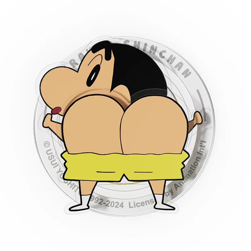 Kawaii Crayon Shin Chan magnetyczna poduszka powietrzna uchwyt na telefon komórkowy kreskówka pierścień magnetyczny stojak obrotowy magnes na lodówkę