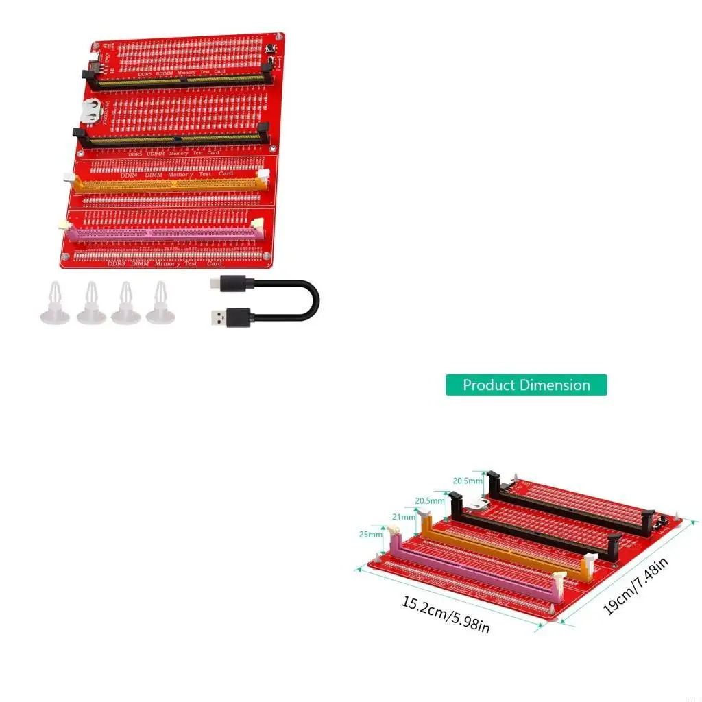 Memory Tester Desktop Computer DDR3/4/5 RDIMM/UDIMM Memory Test Card with LED