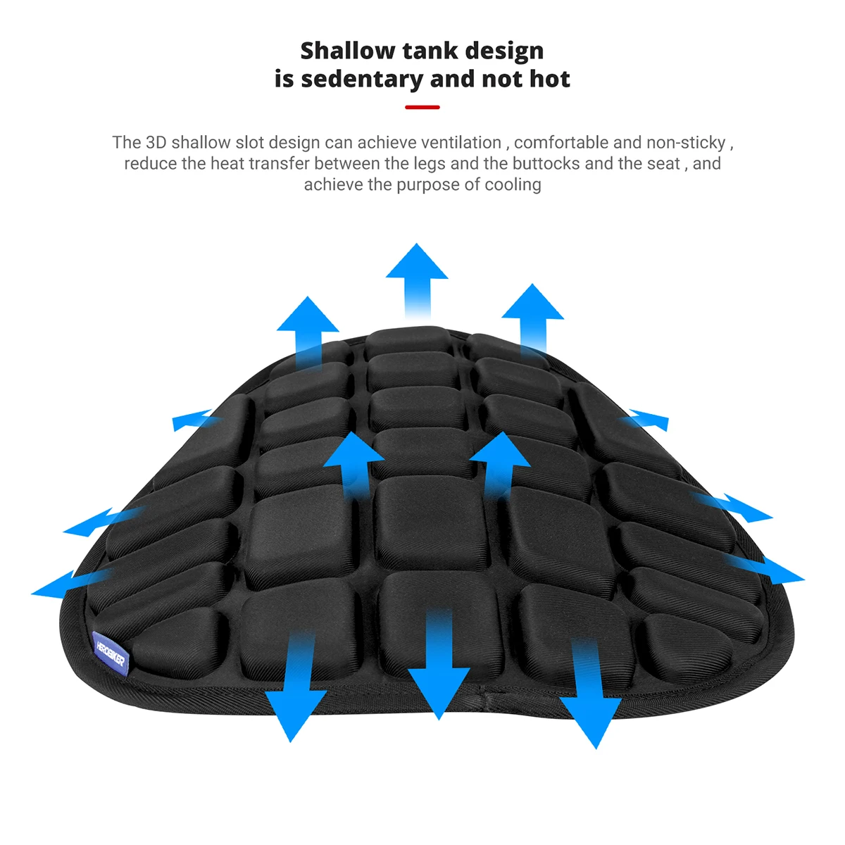 Motorcycle Seat Cushion Breathable Heat Insulation Air Cushion Cover Non-Slip Electric Bicycle Seat Cover Shock Absorption view 4