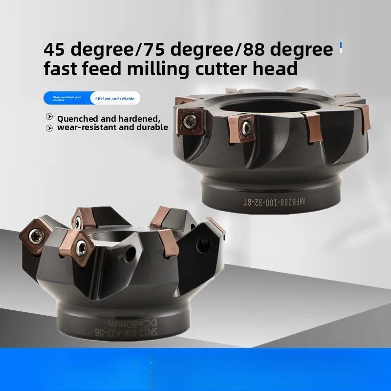 

SN12 High-feed Heavy-duty Face Milling Cutter Head, 45°/75°/88° Face Mill, Compatible with SNMX1205 / SNMU1206 Inserts