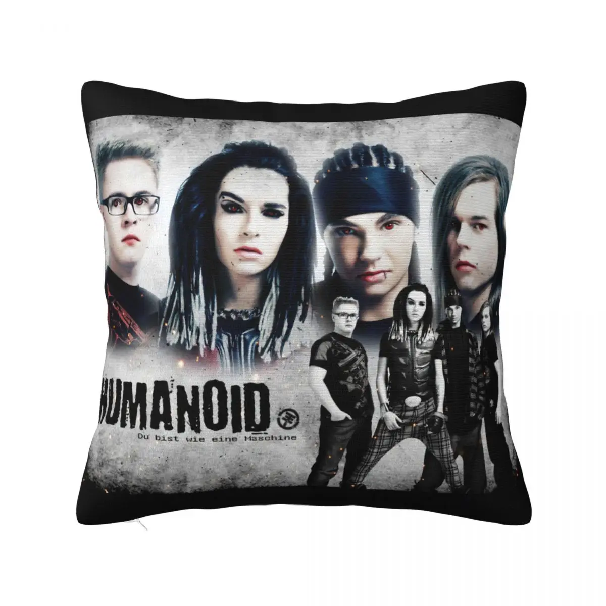 Tokio Hotel Rock Square Pillowcases Seat BillKaulitz Cushion Case Cute Home Decoration Throw Pillow Case 40*40