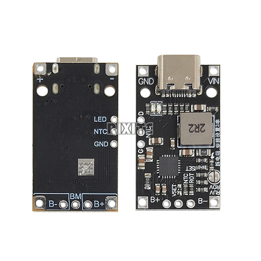 Module Boost de Charge de batterie au Lithium type-c USB 2-3S BMS 15W 8.4V 12.6V 1,5a avec Support équilibré Charge rapide avec indicateur