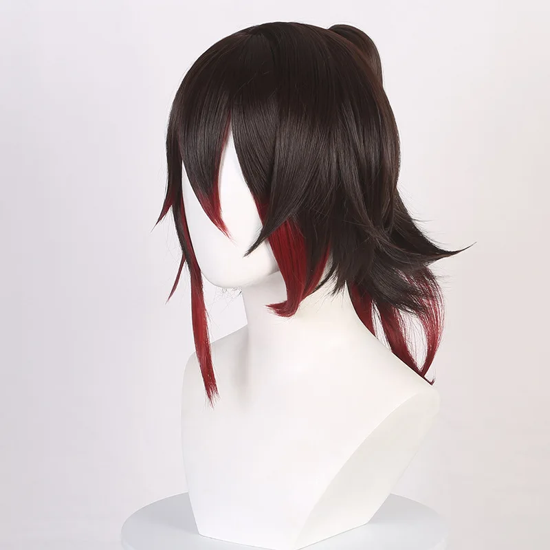 崩壊スタードーム鉄道駅クラウドコスウィッグ徐々に変化するシングルポニーテールタイガーマウスクリップコウィッグシミュレーション頭皮