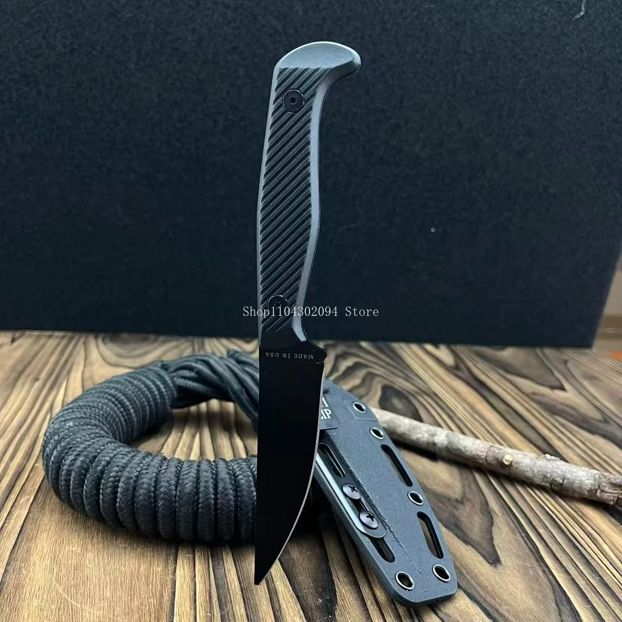 Hochharte Camping-Werkzeuge mit 8Cr13Mov-Klinge, Feststehendes Messer für Angeln, Täglichen Gebrauch, EDC, Dschungel-Klettern und Trekking – Detail 4