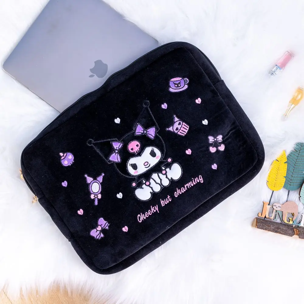 Kuromi-funda de felpa con dibujos animados de Hello Kitty para tableta portátil, bolsa para iPad Air 4, Ipad Pro 9,7, 10,8, 13, 14,5, 15 pulgadas