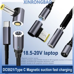 100W 5521 Type C USB C PD to Dc Laptop Power Adapter Converter Magnetic Charging 8p Converter Cable Wire for Asus Hp DELL Lenovo