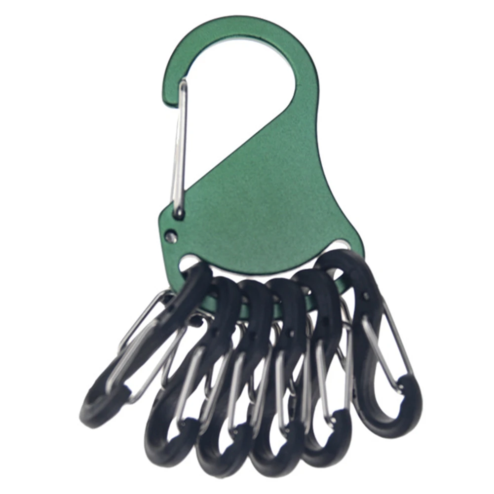 Green Securely Secure Keys and Gadgets Mini Plastic Keychain Aluminum Carabiner