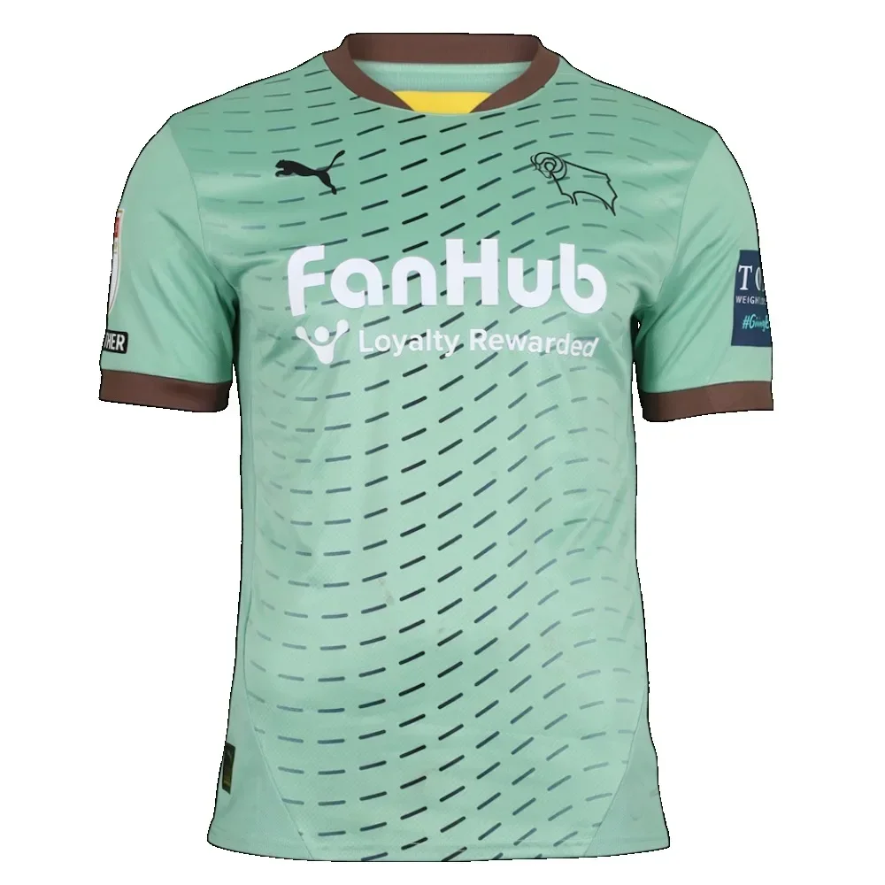 Nueva camiseta más vendida de verano para hombre, Top con estampado 3D, ropa para hombre, uniforme de fútbol Derby County 2025 para hombres y mujeres