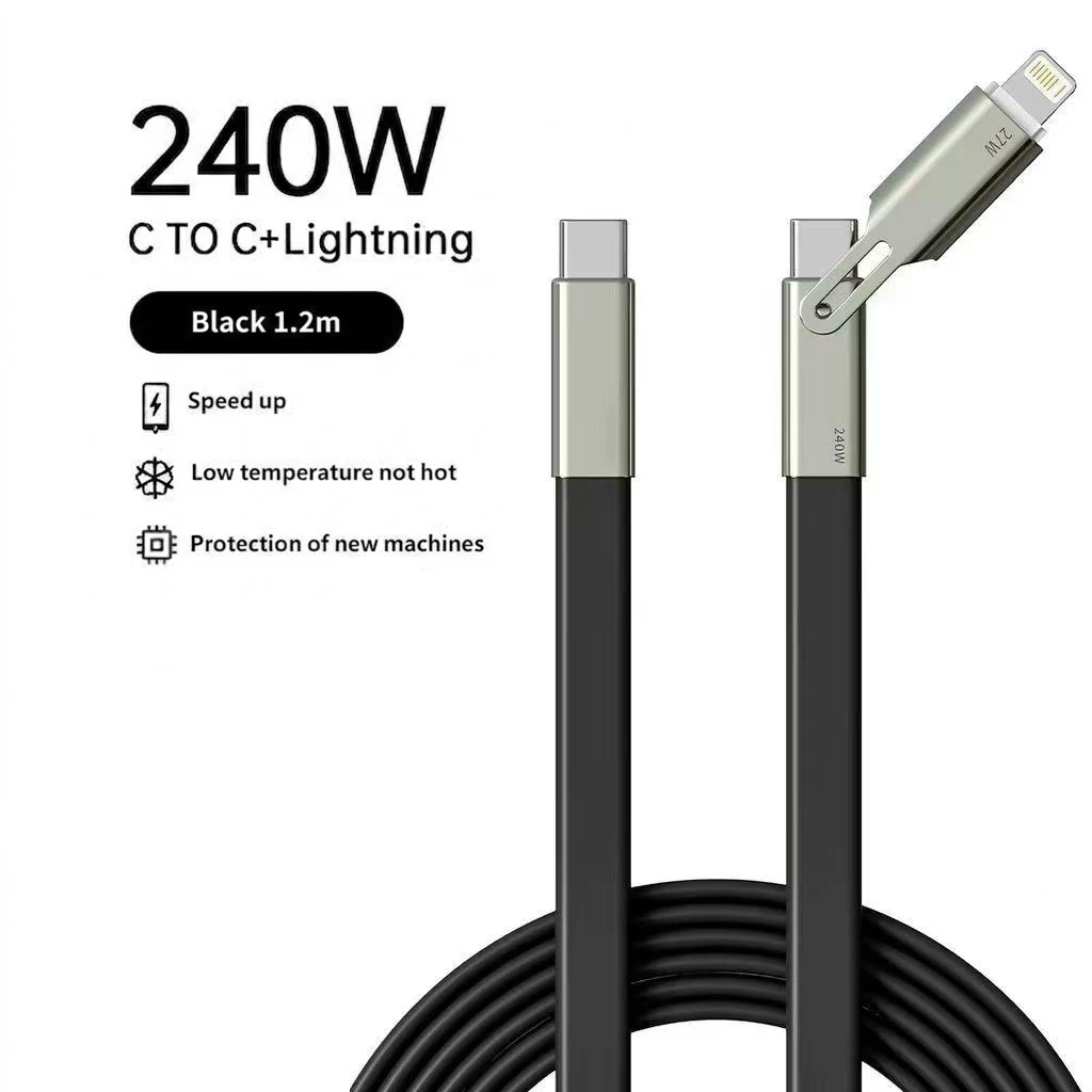 New 240W 7A Super Fast Charge PD Type C Cable 1.2M  Usb Cable Usb C To L Charger Cable for iphone Xiaomi Huawei