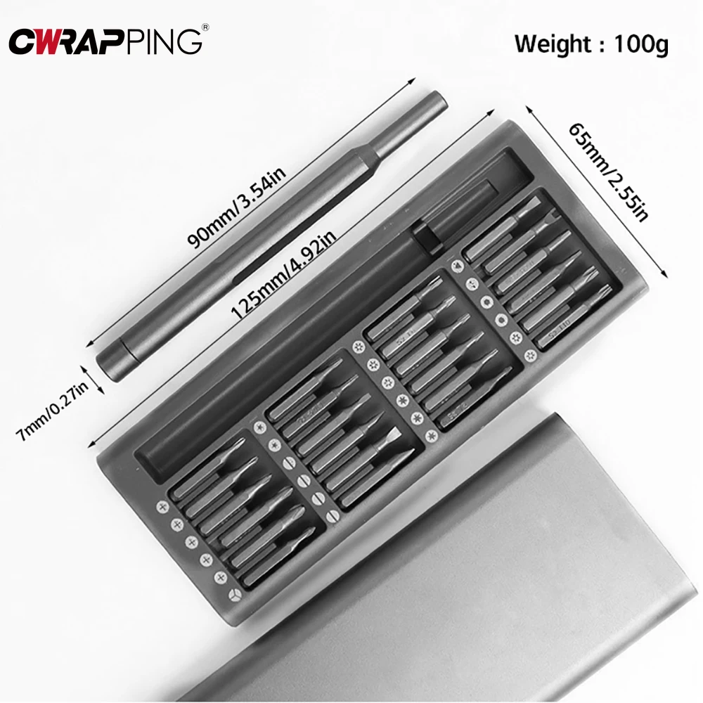 Set di cacciaviti di precisione 25 in 1 Orologio per telefono cellulare Computer Manutenzione multifunzione Set di strumenti di smontaggio Cacciavite 24 pezzi