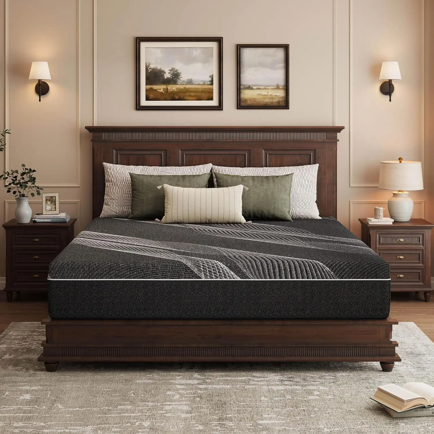 King Size Mattress 10 Inch Gel Memory Foam Medium Firm, Customized