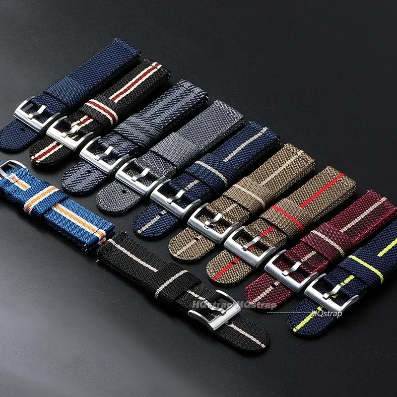 الإفراج السريع النايلون حزام ل تيودور 20 22 مللي متر حزام (استيك) ساعة ل أوميغا المنسوجة قماش النسيج الفرقة ل Seiko الرجال العسكرية الرياضة سوار