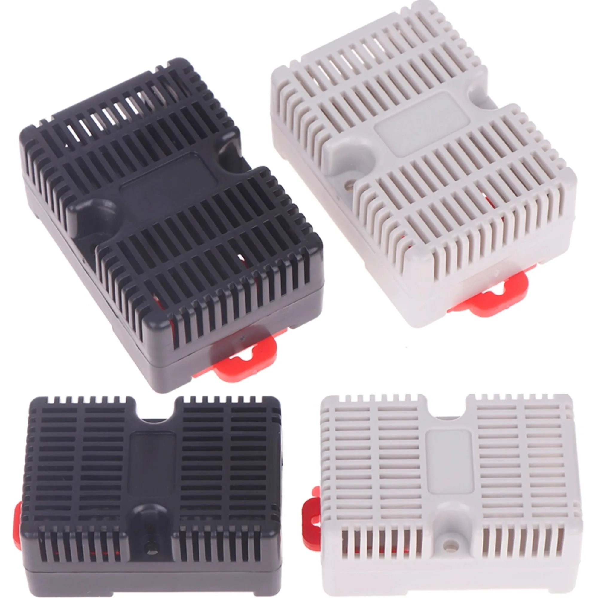 

Electronics Box White Black Temperature And Humidity Sensor Housing Rail Electrical Junction Box 4-07:65x46x29mm Chassis Box