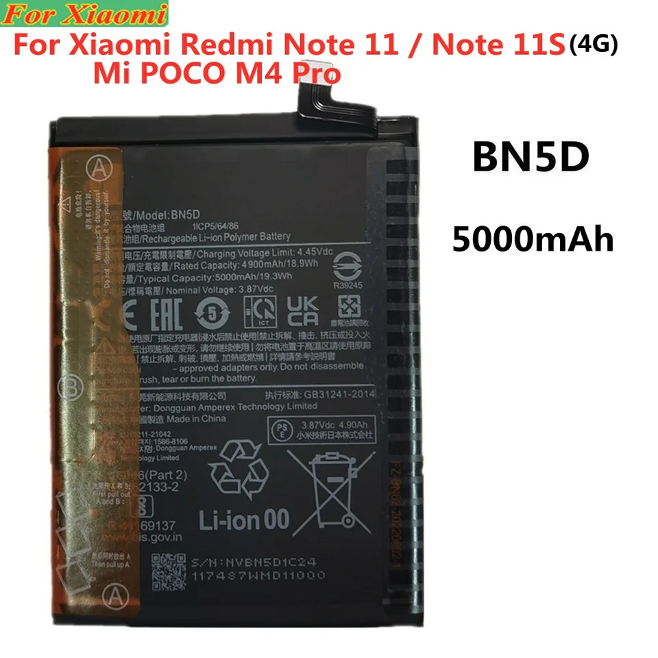 BN5D バッテリー Xiaomi Redmi Note 11S 11 S Note11S 4G M4 Pro M4Pro