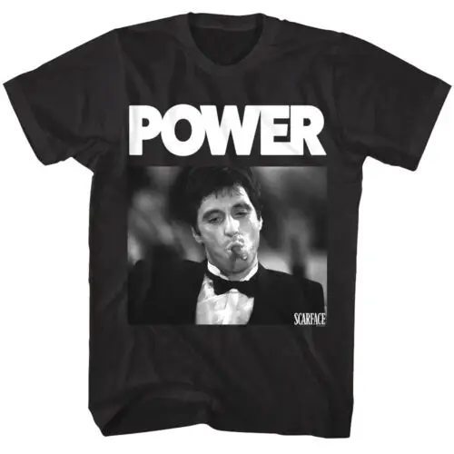 Scarface Men's T-Shirt Al Pacino Closeup Bad Guy Power Iconic Movie Poses Mercha