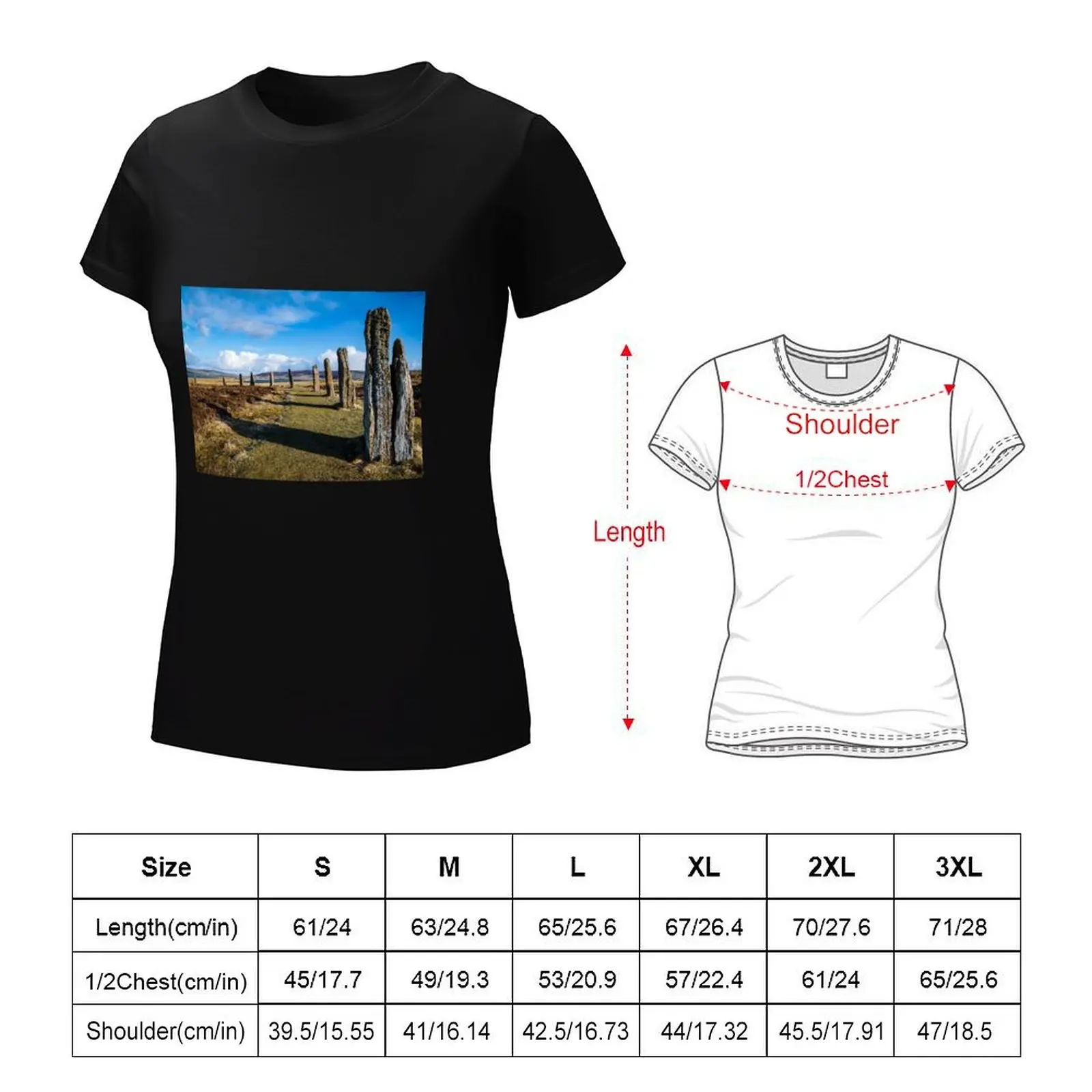 Spring at Ring of Brodgar T-Shirt Blouse summer top white t-shirt dress for Women sexy