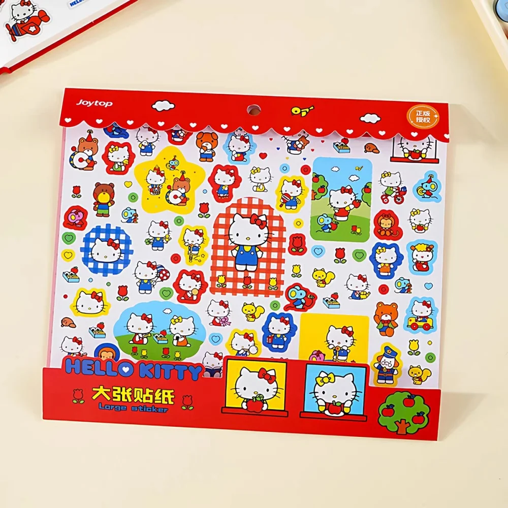 Genuine Sanrio Hello Kitty Toys Stickers Cartoon Scrapbook Craft Decal Materials Suitable For Planner Phone Laptop Decor Sticker