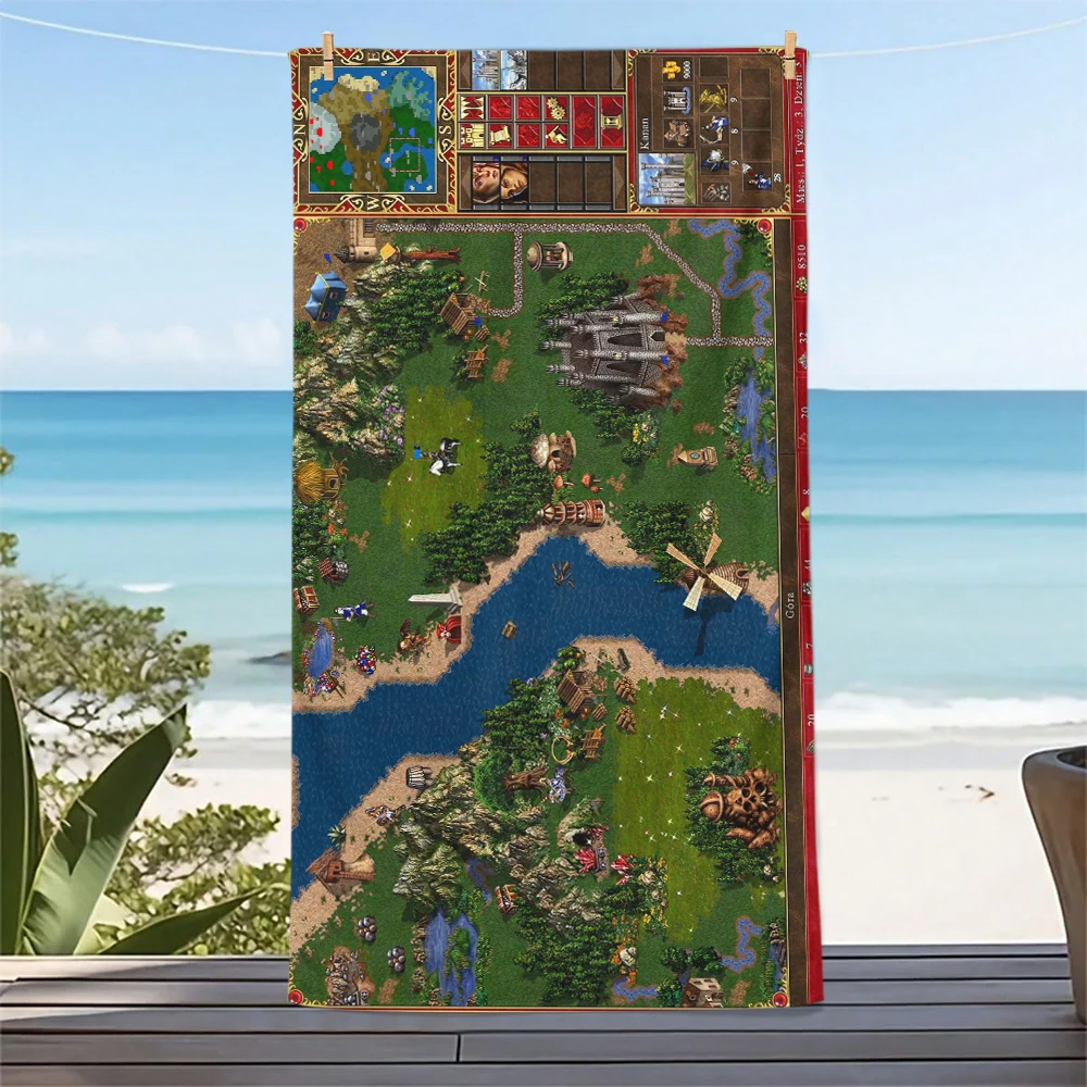 Game H-heroes Of-Might and Magic 3 Beach Towel,Multi-purpose Towel,For Sport, Fitnes, Swimming And Outdoor Activities
