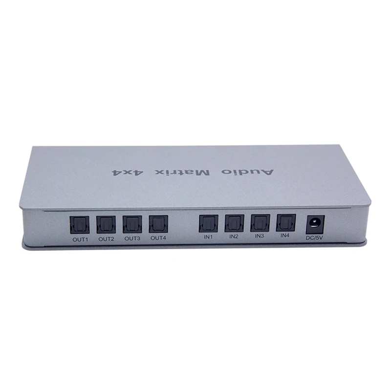 

BAAZ HOT 4X4 аудио матрица Spdif Toslink цифровой оптический 4-в 4-выходной аудиопереключатель преобразователь разветвитель для ТВ DVD-плеер EU PLUG