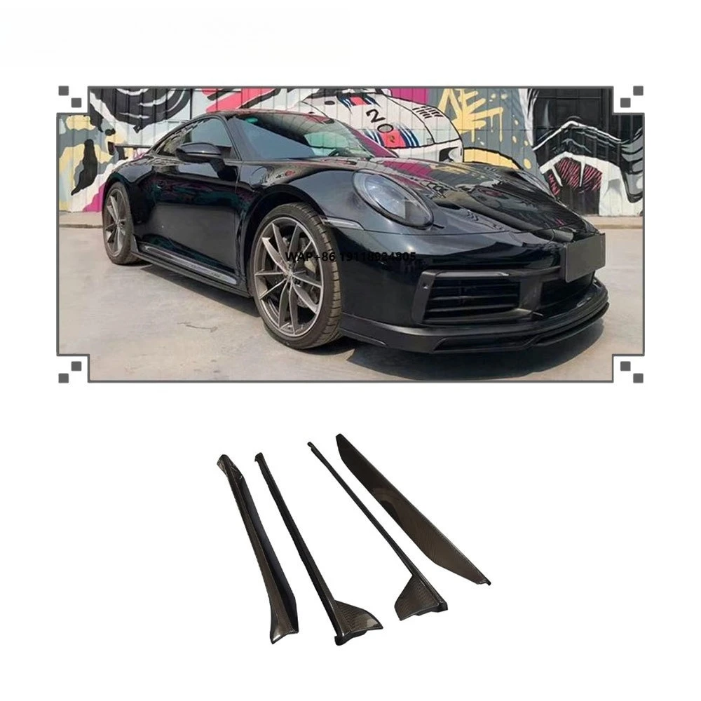 

Заводские боковые юбки из углеродного волокна по индивидуальному заказу для расширения боковых юбок 992 2020+.