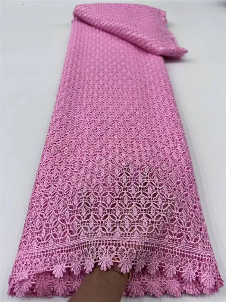 2025 Ultimo tessuto di pizzo cordoncino lucido oro 5 metri moda matrimonio ricamo tessuto di pizzo nigeriano tessuto per abiti da festa da donna caldo