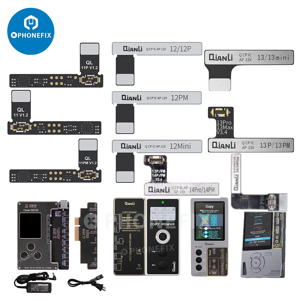 QianLi-Face ID Dot Matrix Flex Cable, não funciona Dot Projetor, leitura e gravação, sem desmontagem, apto para iPhone X, 11, 12, 13, 14PM Fix